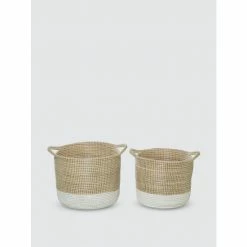 Graydon Living Tonal Woven Baskets, Set Of 2 Storage & Organization