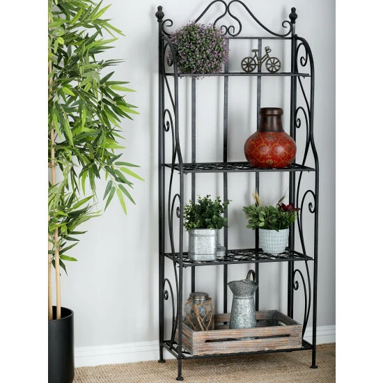 Graydon Living 4-Tier Scrolled Baker’s Rack Storage & Organization - Image 3