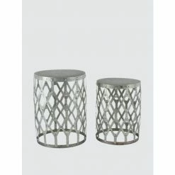 Graydon Living Industrial Weave Side Tables, Set Of 2 Coffee & Side Tables