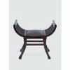 Graydon Living Curved Leather Stool Stools & Benches