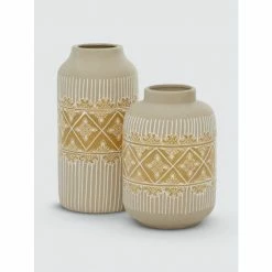Graydon Living Bohemian Ceramic Vases, Set Of 2 Decorative Accents