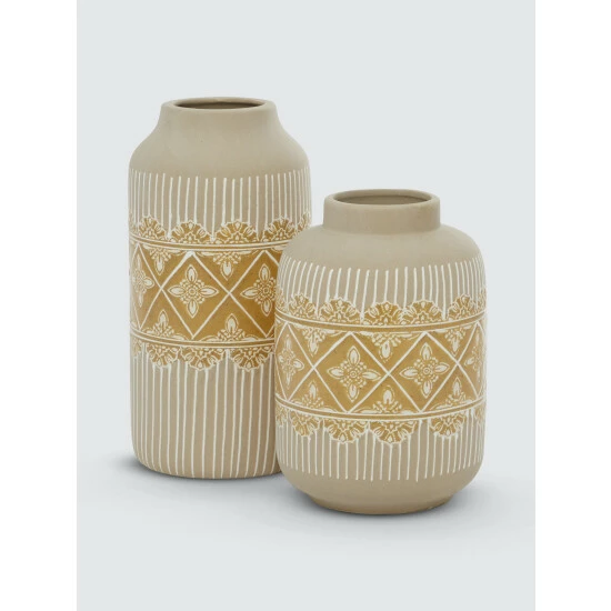 Graydon Living Bohemian Ceramic Vases, Set Of 2 Decorative Accents