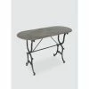 Graydon Living Oval Distressed Console Table Coffee & Side Tables