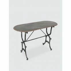 Graydon Living Oval Distressed Console Table Coffee & Side Tables