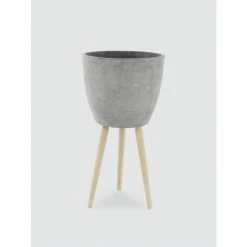 Graydon Living Round Fiber Clay Matte Planter Plants & Planters
