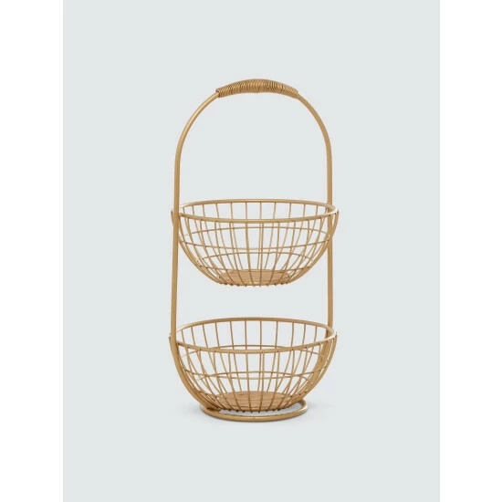 Graydon Living Two Tiered Mesh Basket Stand Decorative Accents
