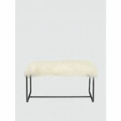 Graydon Living Hourglass Faux Fur Bench Stools & Benches