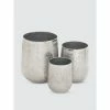 Graydon Living Hammered Metal Planters Set Of 3 Coffee & Side Tables