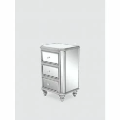 Graydon Living 3-Drawer Mirrored Side Table Coffee & Side Tables